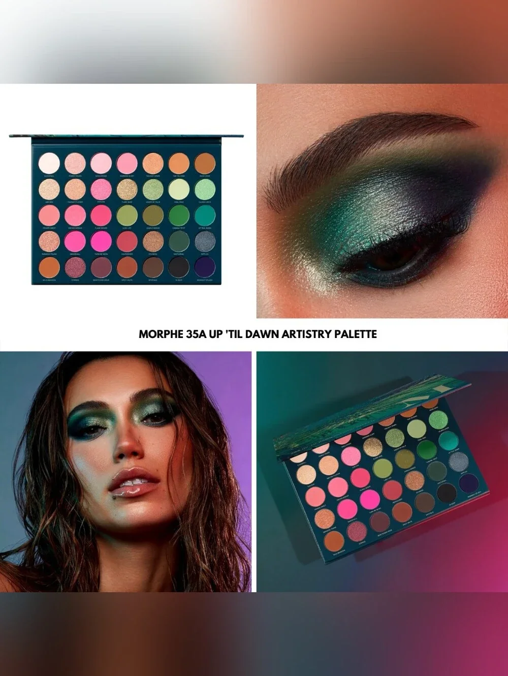 Morphe 35A Up 'Til Dawn Eyeshadow Palette – 35 Sunset to Sunrise Shades NIB